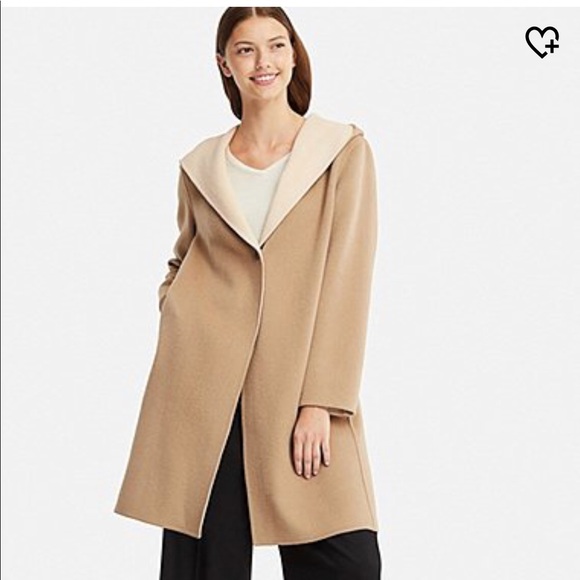 beige hooded coat